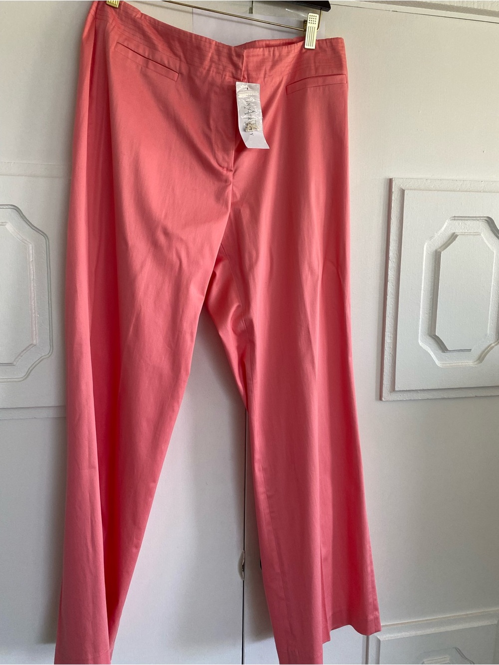 Ann Trinity NWT Resort Wear Coral Pink Straight-Leg Trousers